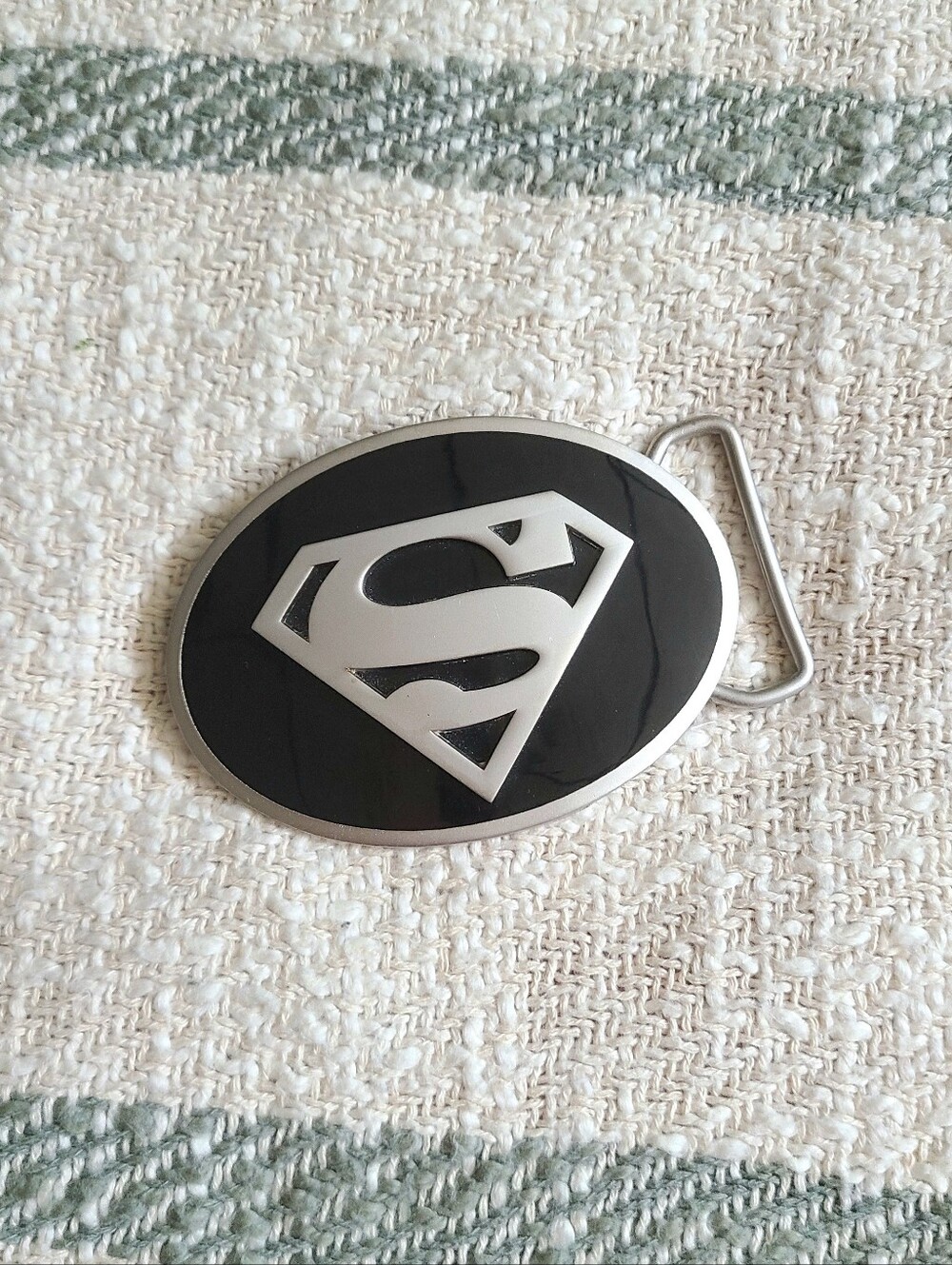 Oval Superman Belt Buckle